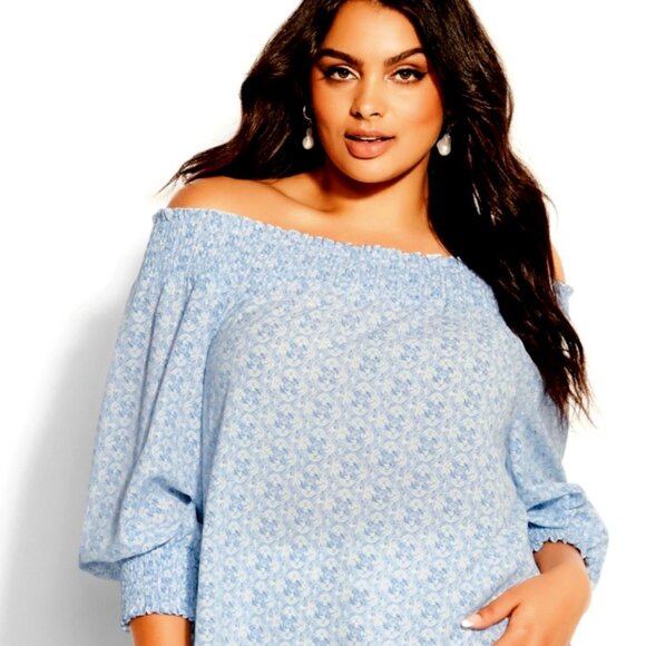 CIty Chic Off the Shoulder top size XL/ 22W - Picture 1 of 7